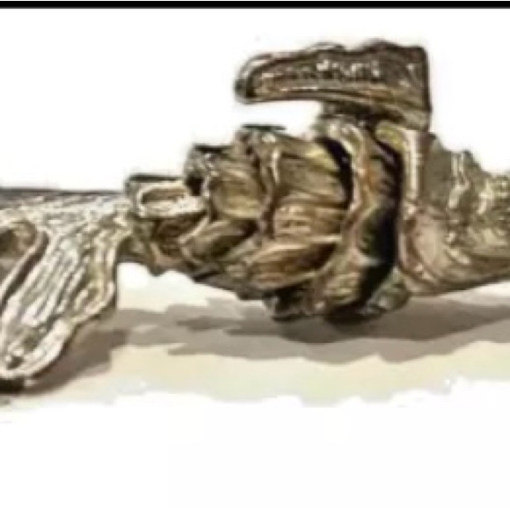 Mystical Native American Fish and Bird Articulating Pendant with Turquoise Eye - Picture 4 of 7